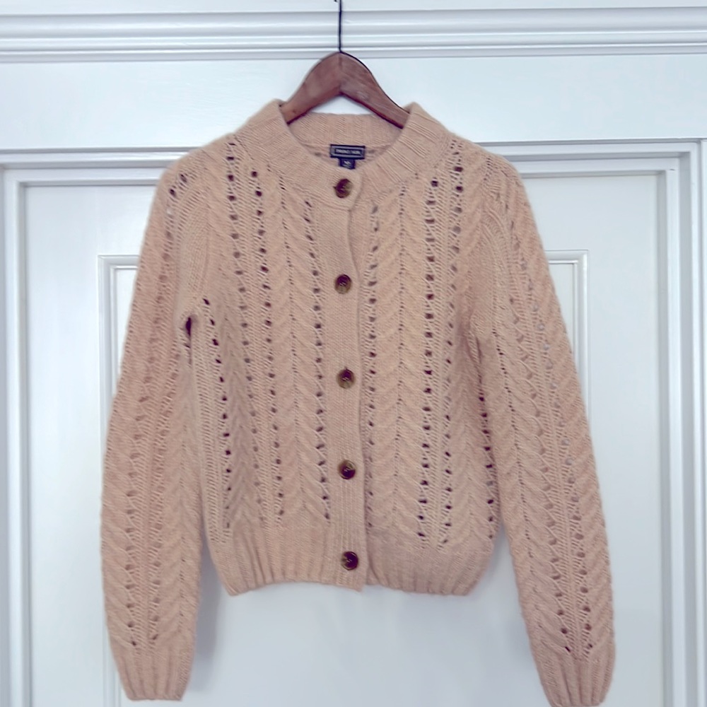 J Crew Point Sur light pink sweater / cardigan size XS (fits size 4)